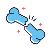 An amazing outline style icon of broken bone injury vector