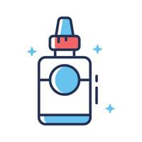 A visually appealing outline icon showing eyedrops for relief vector