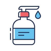A visually appealing linear icon of liquid soap dispenser vector