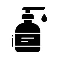 A visually appealing glyph icon of liquid soap dispenser vector