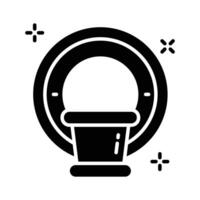 Get a glimpse of this glyph style mri machine icon vector