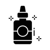 A visually appealing glyph icon showing eyedrops for relief vector