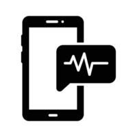 Check out this glyph icon for medical message notification vector