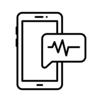 Check out this linear icon for medical message notification. vector