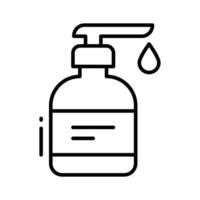 A visually appealing linear icon of liquid soap dispenser. vector