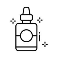 A visually appealing outline icon showing eyedrops for relief. vector