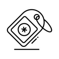 Get a glimpse of this linear icon showing medical tag. vector