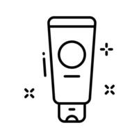 A visually appealing linear icon of medical ointment container. vector