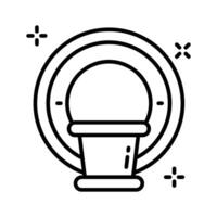 Get a glimpse of this outline style mri machine icon. vector