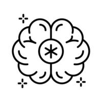 A modern linear icon of neurology concept. vector