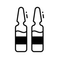 A modern glyph icon featuring vials for blood samples.. vector