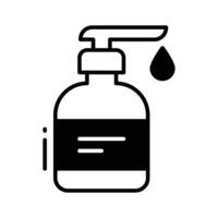 A visually appealing glyph icon of liquid soap dispenser.. vector