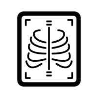 Get a glimpse of this glyph icon for ribs xray scan.. vector