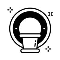 Get a glimpse of this glyph style mri machine icon.. vector