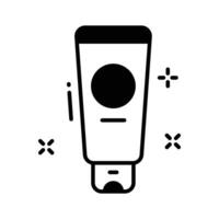 A visually appealing glyph icon of medical ointment container.. vector