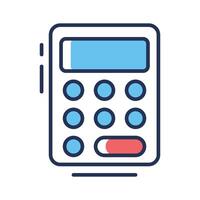 A premium outline icon showing digital totalizer vector