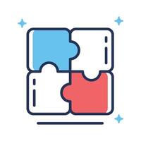 A trendy outline icon of smart problem solving vector