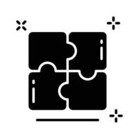 A trendy glyph icon of smart problem solving vector