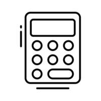 A premium outline icon showing digital totalizer. vector