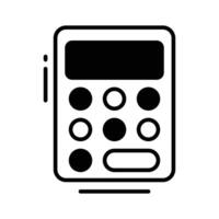 A premium glyph icon showing digital totalizer. vector