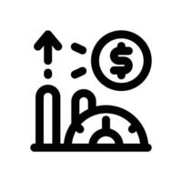 economic indicator line icon. Clean and minimalist icon for websites and mobile apps. vector