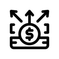expansion line icon. Clean and minimalist icon for websites and mobile apps. vector