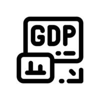 gdp growth line icon. Clean and minimalist icon for websites and mobile apps. vector