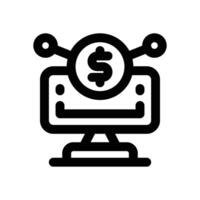 digital economy line icon. Clean and minimalist icon for websites and mobile apps. vector