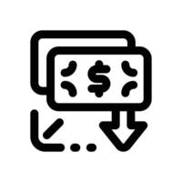 deflation line icon. Clean and minimalist icon for websites and mobile apps. vector