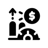 economic indicator glyph icon. Strong and solid icon for websites and mobile apps. vector