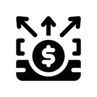 expansion glyph icon. Strong and solid icon for websites and mobile apps. vector