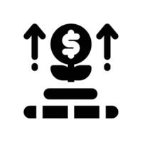money plant glyph icon. Strong and solid icon for websites and mobile apps. vector