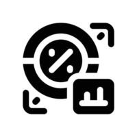 monetary glyph icon. Strong and solid icon for websites and mobile apps. vector