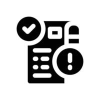 contingency glyph icon. Strong and solid icon for websites and mobile apps. vector