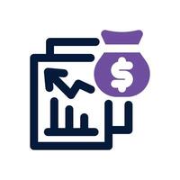 economic dual tone icon. Sleek and modern icon for websites and mobile apps. vector