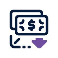 deflation dual tone icon. Sleek and modern icon for websites and mobile apps. vector