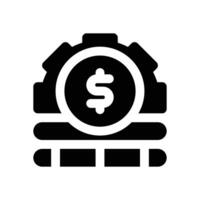cost glyph icon. Strong and solid icon for websites and mobile apps. vector