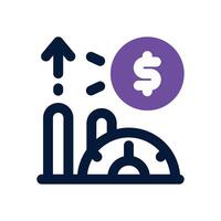 economic indicator dual tone icon. Sleek and modern icon for websites and mobile apps. vector