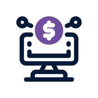 digital economy dual tone icon. Sleek and modern icon for websites and mobile apps. vector