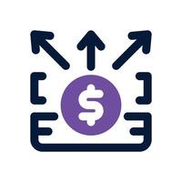 expansion dual tone icon. Sleek and modern icon for websites and mobile apps. vector