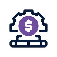 cost dual tone icon. Sleek and modern icon for websites and mobile apps. vector