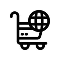 ecommerce line icon. Clean and minimalist icon for websites, mobile apps, presentations, and logos. Fully scalable and customizable for any project. vector