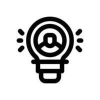 insight line icon. Clean and minimalist icon for websites and mobile apps. vector