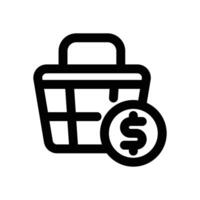 purchase line icon. Clean and minimalist icon for websites, mobile apps, presentations, and logos. Fully scalable and customizable for any project. vector