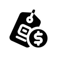 best price glyph icon. Strong and solid icon for websites, mobile interfaces, presentations, and visual branding. High quality and easy to edit. vector