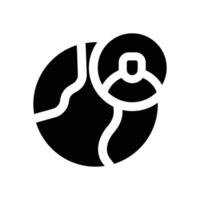 world glyph icon. Strong and solid icon for websites, mobile interfaces, presentations, and visual branding. High quality and easy to edit. vector