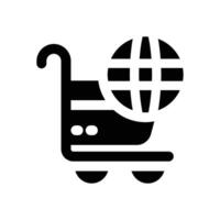 ecommerce glyph icon. Strong and solid icon for websites, mobile interfaces, presentations, and visual branding. High quality and easy to edit. vector