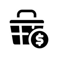 purchase glyph icon. Strong and solid icon for websites, mobile interfaces, presentations, and visual branding. High quality and easy to edit. vector