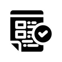 approve glyph icon. Strong and solid icon for websites, mobile interfaces, presentations, and visual branding. High quality and easy to edit. vector