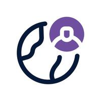 world duotone icon. Sleek and modern icon for websites, mobile apps, marketing materials, and corporate design. Fully scalable and ready to use. vector